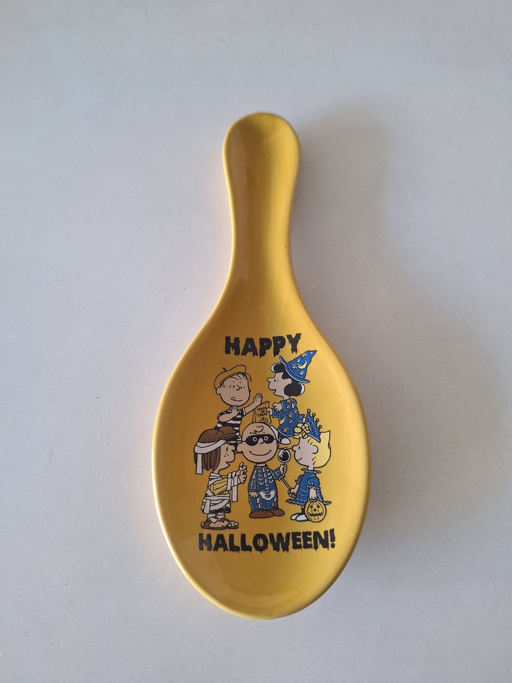Peanuts Yellow Halloween Ceramic Spoon Rest